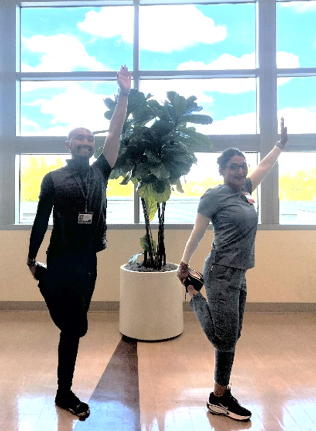 Standing Quad and Shoulder Stretch